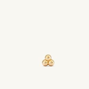 Mejuri 14K Spheres Cluster Threadless Flat Back Stud